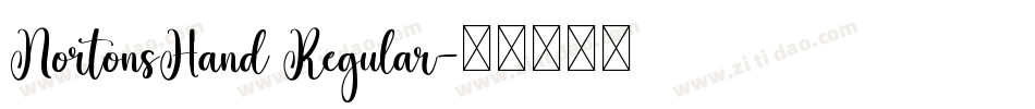 NortonsHand Regular字体转换